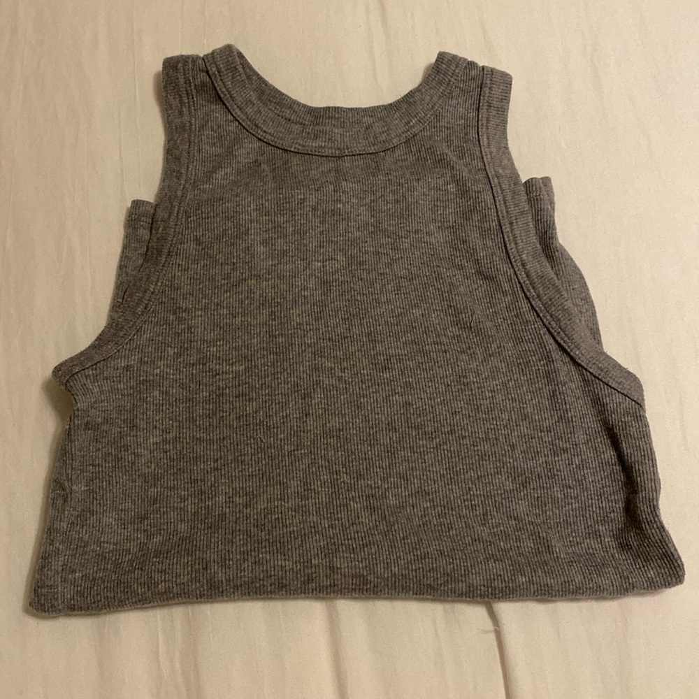 grey ribbed tank top, from target